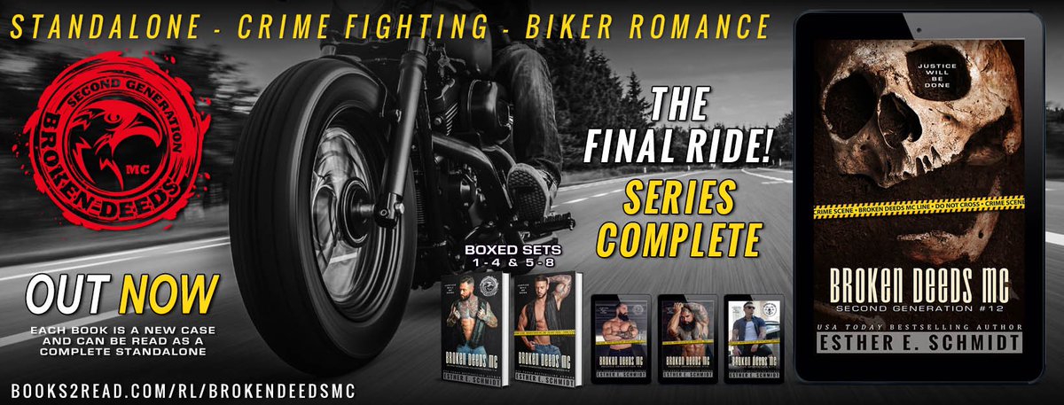 #Outnow Broken Deeds MC: Second Generation 12 by <a href="/EstherESchmidt/">Esther E. Schmidt</a> Broken Deeds MC handles cases the government can’t close; they take charge and won’t stop until justice is served. books2read.com/Pax #BikerRomance