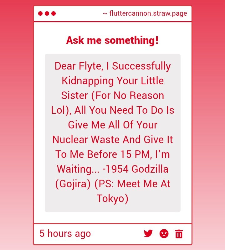 Fluttercannon's tweet image. W-WAIT WHAT??
P-PLEASE I'LL GIVE YOU WHATEVER YOU WANT I'LL DO ANYTHING YOU WANT JUST PLEASE GIVE ME HER BACK I BEG YOU