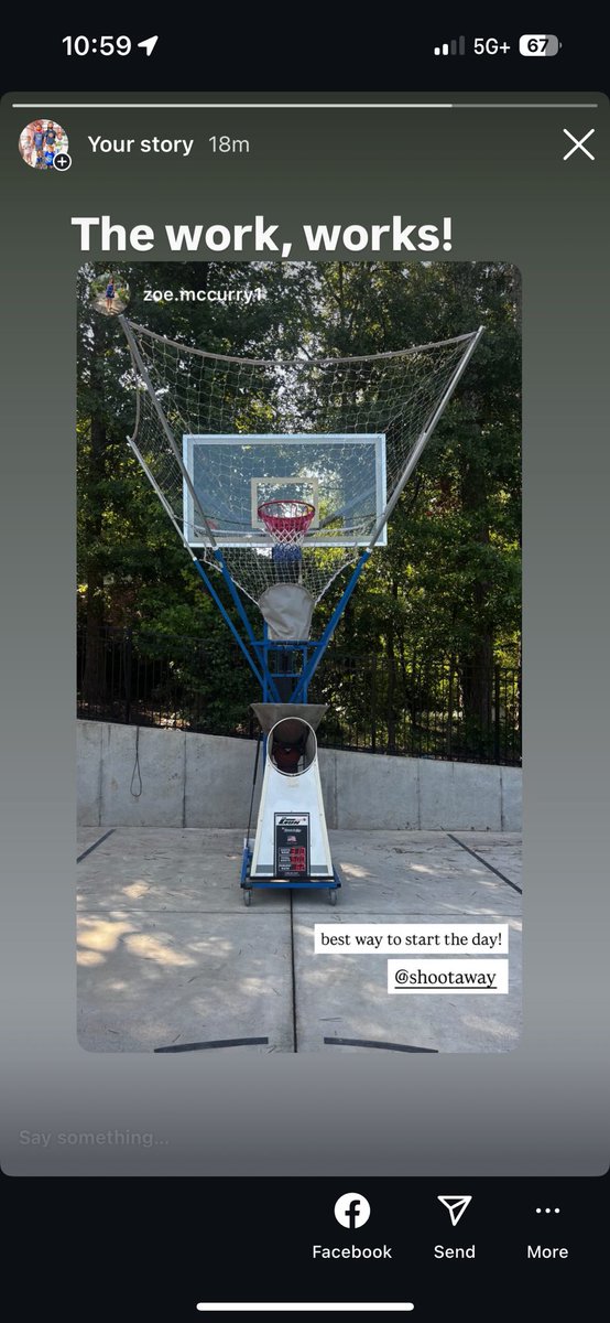 Big Dreams + Big Goals requires Big Time Work!  No one puts more work in than <a href="/zoemccurry14/">Zoe McCurry</a>

6-8am in the gym for ind workouts &amp; playing pick up with HS boys

9-10am at home getting up 500 more shots on the <a href="/shootaway/">Shoot-A-Way</a>

11-12pm back at the high school for weights &amp; conditioning