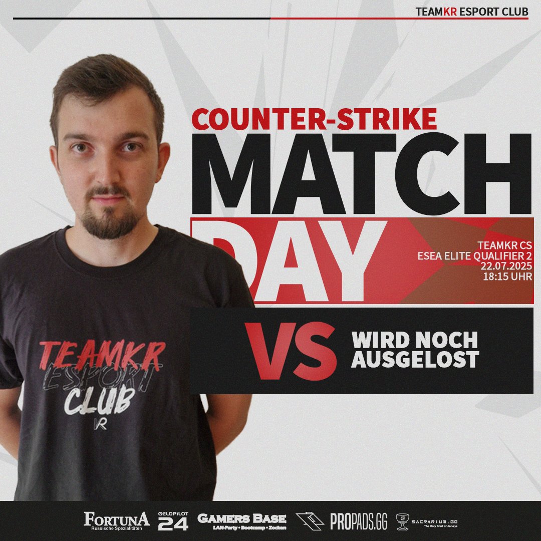 [ CS | Matchday ]

Unser Team spielt spontan gleich beim <a href="/ESEA/">ESEA League</a> Elite Season 54 EU Tournament 1 Open Qualifier 2 mit.

🏆 ESEA Elite Tournament 1 Open Qualifier 2
⏰ 18:15 Uhr
📺 -
🎙️ -

---
<a href="/aD7_cs/">aD7</a> | <a href="/ANH_P301/">ANH</a> | <a href="/LuziferCs/">Captain AwesomeZ</a> | <a href="/cptCS2/">cpt</a> | <a href="/Hans183wurst/">Hans183wurst</a> 
#esea #teamKR #esport #twitch