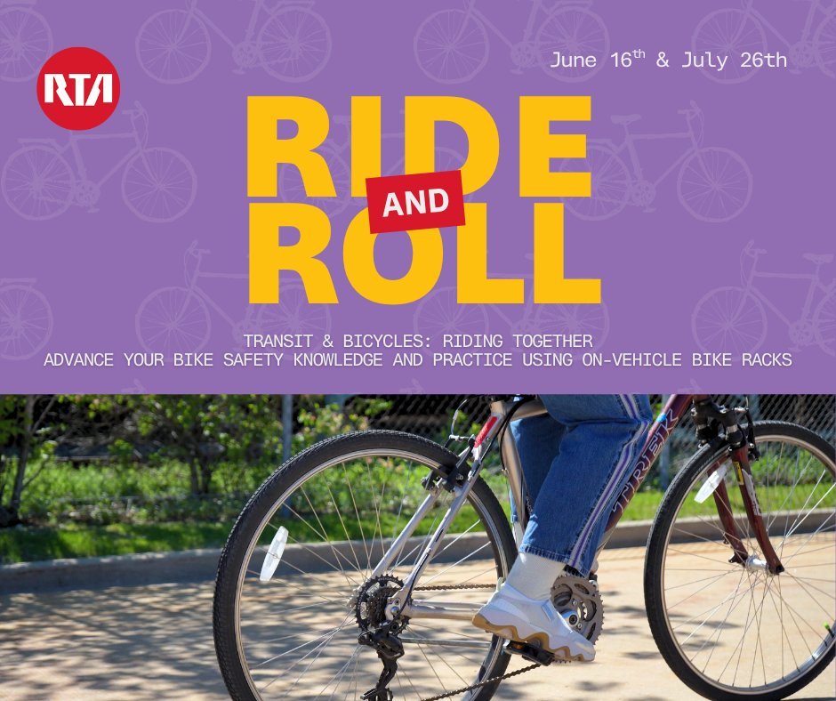 GCRTA's tweet image. Join GCRTA for Ride-N-Roll! π΄ββοΈπ Learn bike safety, get free lights & more!
π
Sat, July 26, 2025
β° 1-3 PM
π GCRTA West Park Training Center (14510 Lorain Avenue)
Details here: riderta.com/events/2025/7/β¦