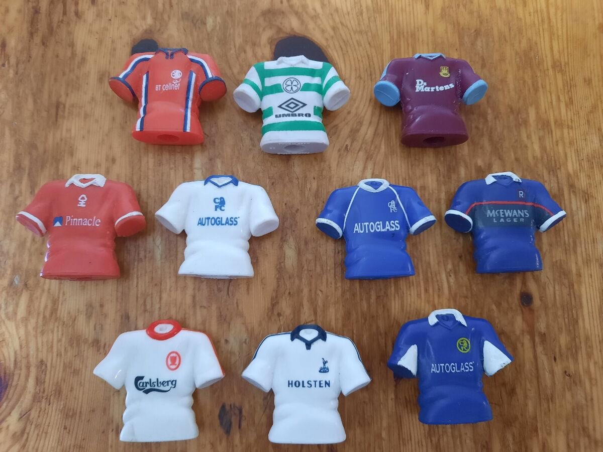thesefootytimes's tweet image. Sugar Puffs football shirt pencil toppers. We truly were living in the halcyon days.