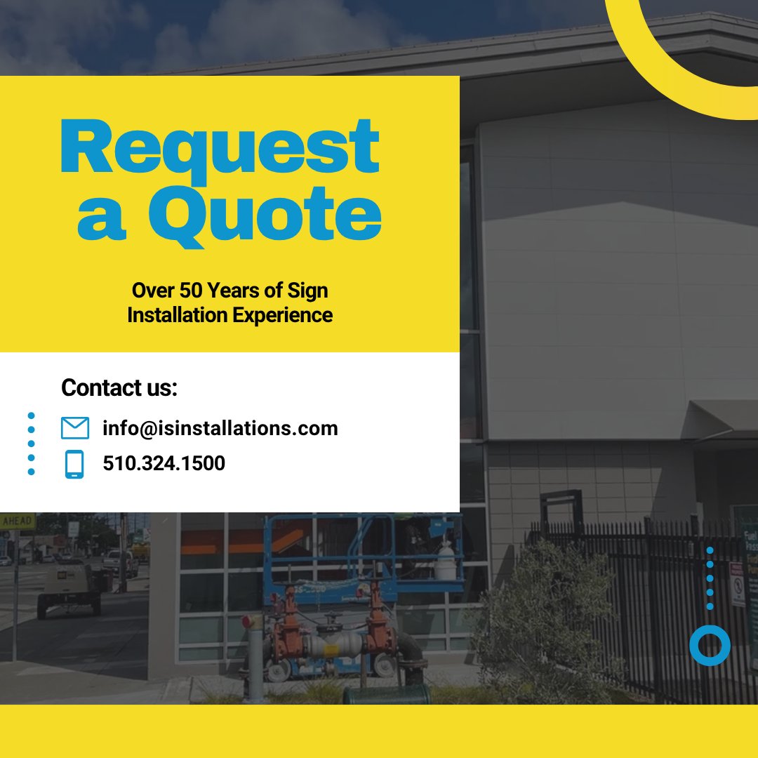 ISIcalifornia's tweet image. Partnering with Integrated Sign Installations means more than expert sign installation—it’s about delivering real results for your business. Our team helps you:

• Ensure on-time project completion
• Manage your time more efficiently
• Reduce risk and liability
#signinstall
