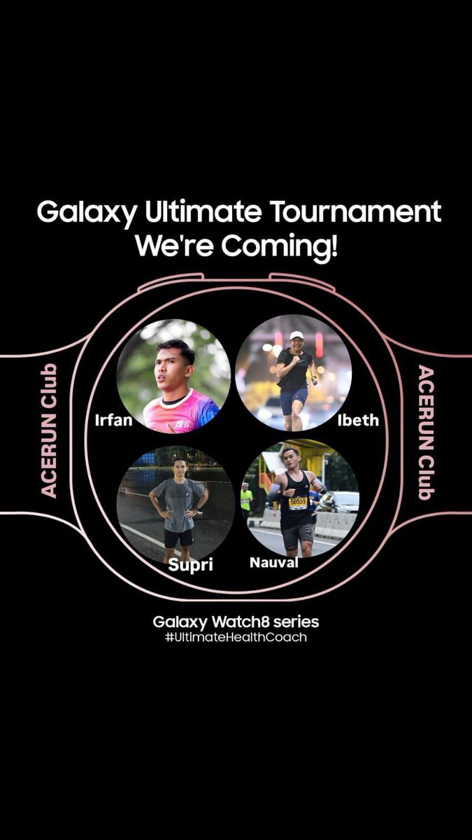 irfanaktamiraz's tweet image. ACERUN Club: Ready to Break A Limit!

#ACERUN 
#BreakALimitChallenge 

#GalaxyUltimateTournament 
#GalaxyWatch8 
#UltimateHealthCoach