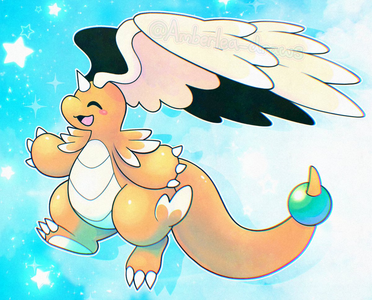 Amberlea_draws's tweet image. So mega Dragonite... 👀
