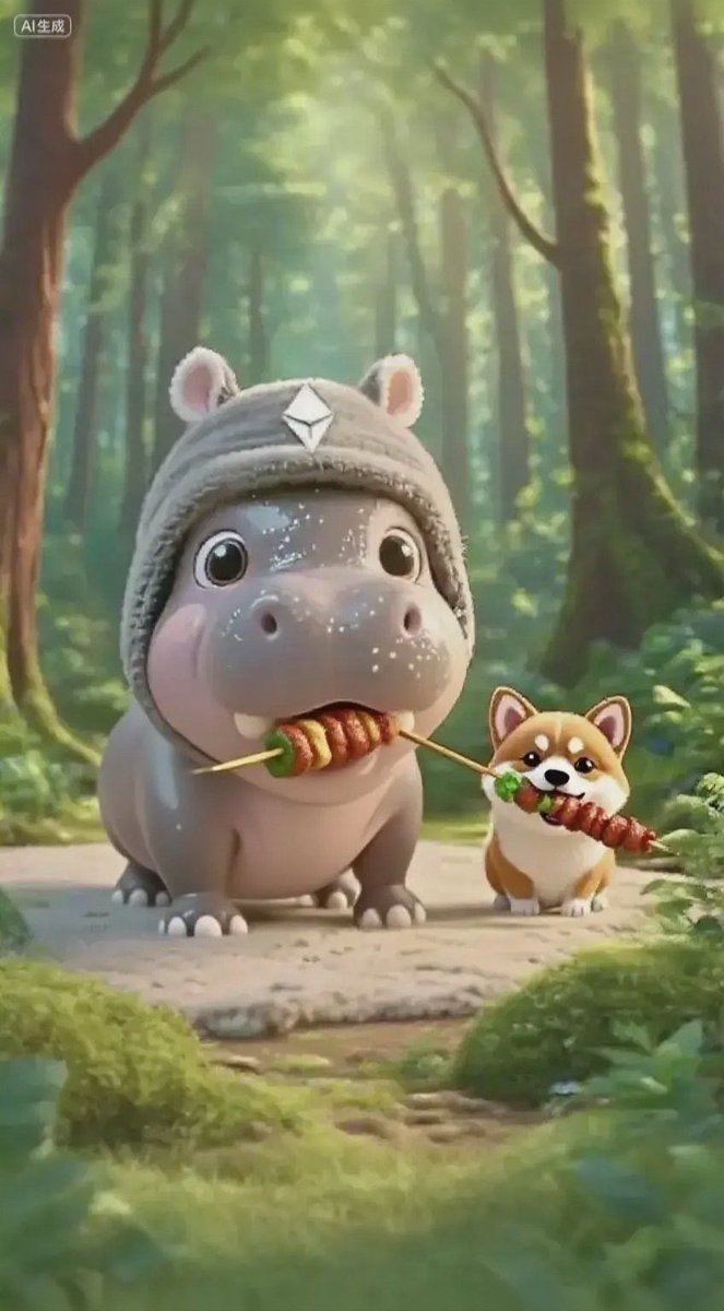 还没吃够😂 MOODENG和SHIB你们到底有多饿啊！不是说好填饱肚就去探索Ethereum森林里找<a href="/VitalikButerin/">vitalik.eth</a> 吗？

你们这节奏如果在东北就得去喝第二场了呢！<a href="/luffy052411/">‌Yvonne</a> 你们安排好第二场的地点不？