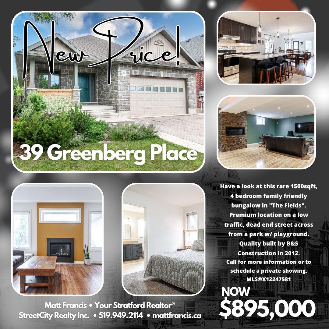 MattFrancisSC's tweet image. New Price!

39 Greenberg Pl. • Stratford, On • MLS®X12247581 • NOW $895,000

mattfrancis.ca/mylistings.htm…

#StratfordRealEstate #YourStratfordRealtor #StratfordON #StreetCityStratford #StreetCityRealty #REALTOR #ForSale