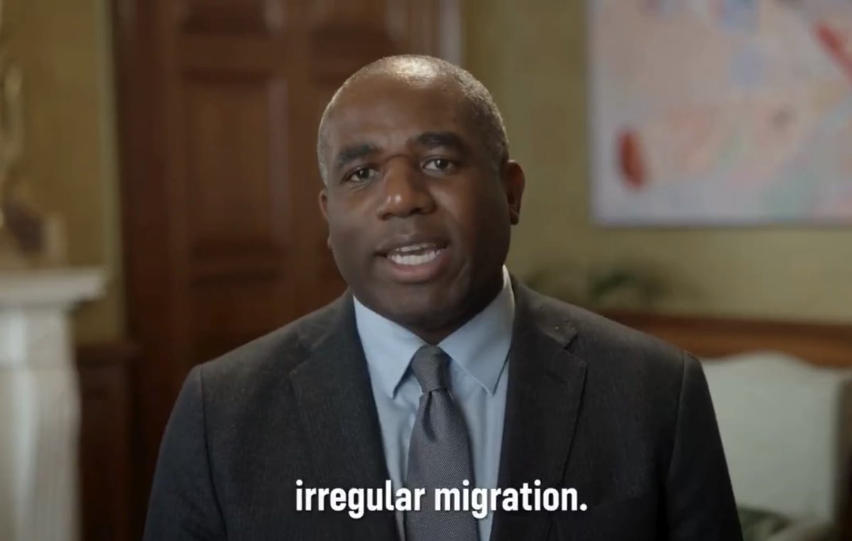 ArchRose90's tweet image. The fact that David Lammy wonβt say illegal migration is a clue that Labour arenβt serious about ending it.