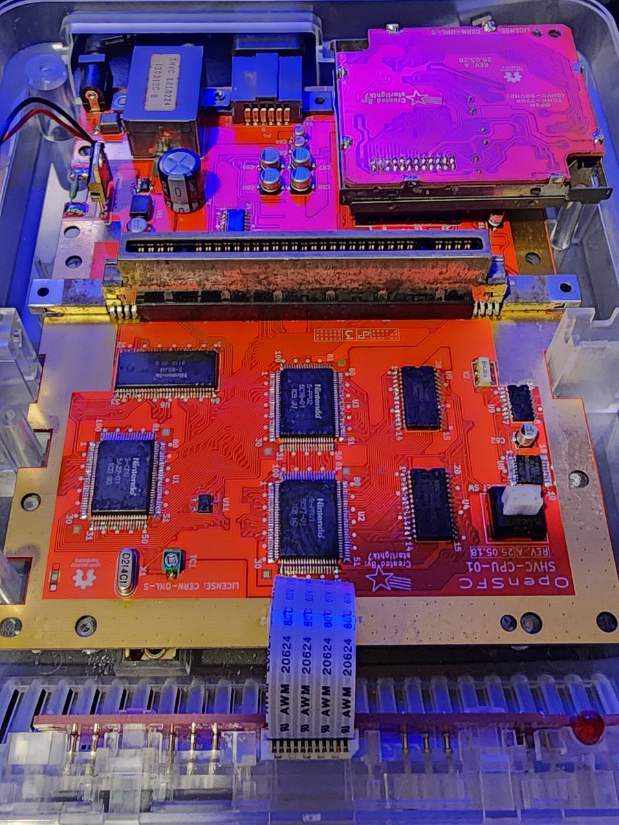 starlightk7's tweet image. I've completed my custom Super Famicom. I designed the board and built it with my own hands. It is based on the original SHVC model, so I also made the sound unit. Everything is working perfectly, and I learned a lot making it.
#retrogames #SNES #SuperNintendo #SFC #SuperFamicom