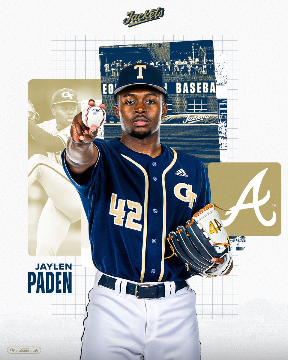 GTBaseball's tweet image. Our 2025 ERA leader @JaylenPaden has signed with the @Braves! Congratulations JP ๐ซก
๐ฐ buzz.gt/JPATLFA
#StingEm๐ x #ProJackets