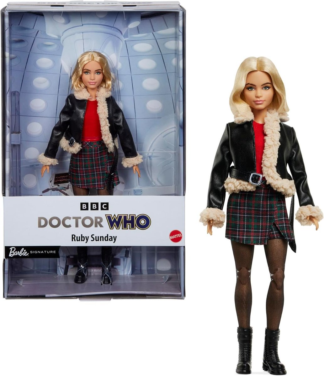 Out now!

Fifteenth Doctor and Ruby Sunday Barbie Signature Black Label Edition dolls. Inspired by 2024's Season One with Doll Stand &amp; Certificate of Authenticity #ad

Amazon UK: amzn.to/4f83T1c
Amazon US: amzn.to/40siBtJ
Forbidden Planet: forbiddenplanet.com/catalog/?q=doc…