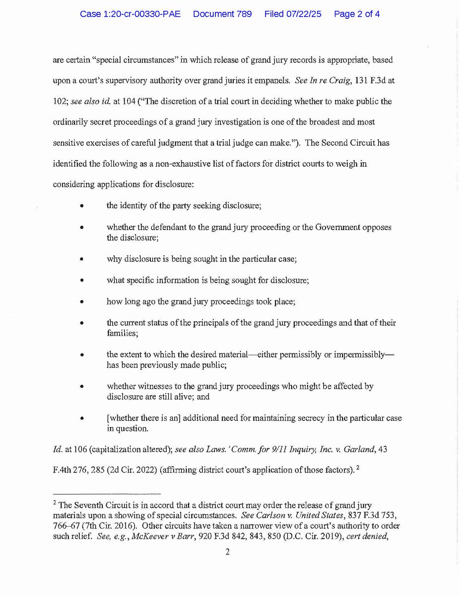 RonaldRichards's tweet image. 🚨🚨Judge in Ghislane Maxwell case, Epstein's girlfriend, casts doubt on release of grand jury transcripts. Finds the governments motion insufficient. As I have repeatedly said, release the FBI 302's, those are the investigative reports. Grand jury testimony is supposed to be…