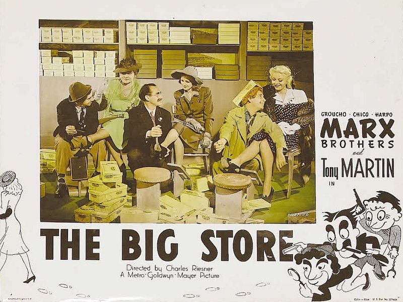 HollywoodYeste1's tweet image. Fun Lobby cards for The Marx Brothers' 1941 comedy The Big Store. The cast also includes Marion Martin, Virginia Grey, Tony Martin, Margaret Dumont, Virginia O'Brien, and Anna Demetrio.
This was the last (of seven) films Groucho, Chico, and Harpo made with the wonderful Margaret…