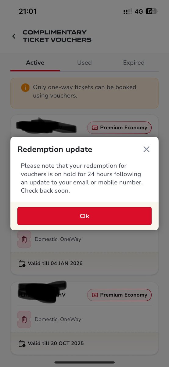 SmiteshSave1's tweet photo. @airindia Still same issue not able to use vouchers https://t.co/X8aJhL7ylD