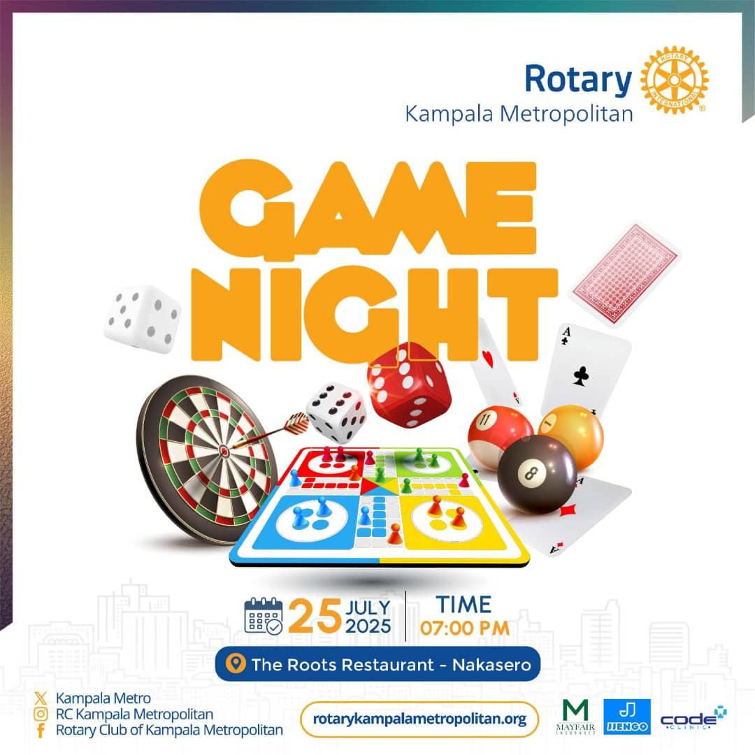 KampalaMetro's tweet image. "Play is our brain’s favorite way of learning."  

An evening of laughter, strategy, and spirited fun awaits! Join us as we bring out our competitive edge and bond over games that spark joy and connection.

@jik124

#GameNight  #BondThroughPlay #RotaryFun 
#FunAndFriendship
