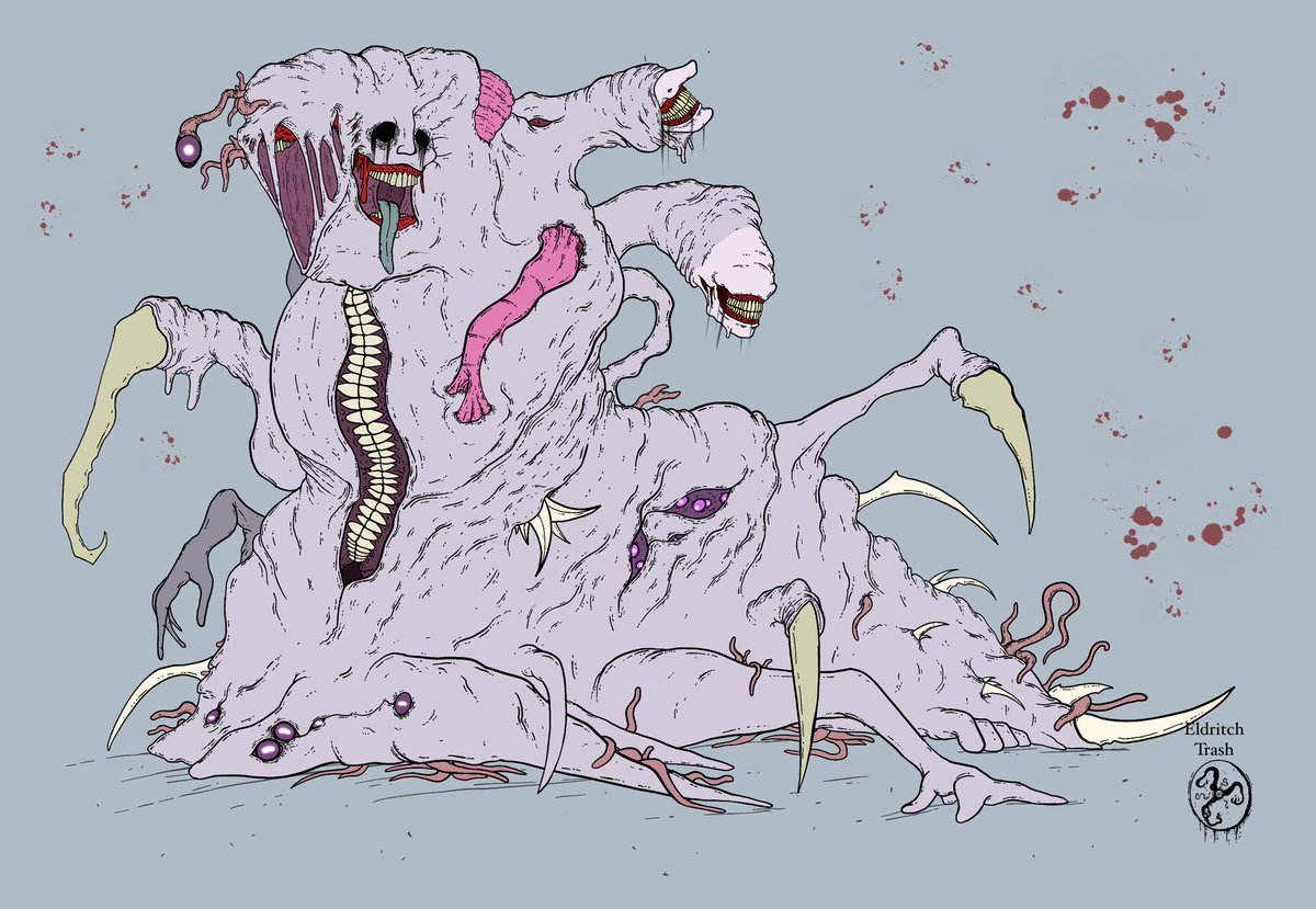 EldritchTrash13's tweet photo. The Writhing Wound.

A seemingly unkillable Monstrosity that will stop at nothing to consume its next victim. Every wound it receives bursts forth a new deadly mutation. your only option should be to run.

#Art #eldritchtrash #wyrd #dnd #marrow #creature #Monster #horror #digital https://t.co/eXeWNEIL29