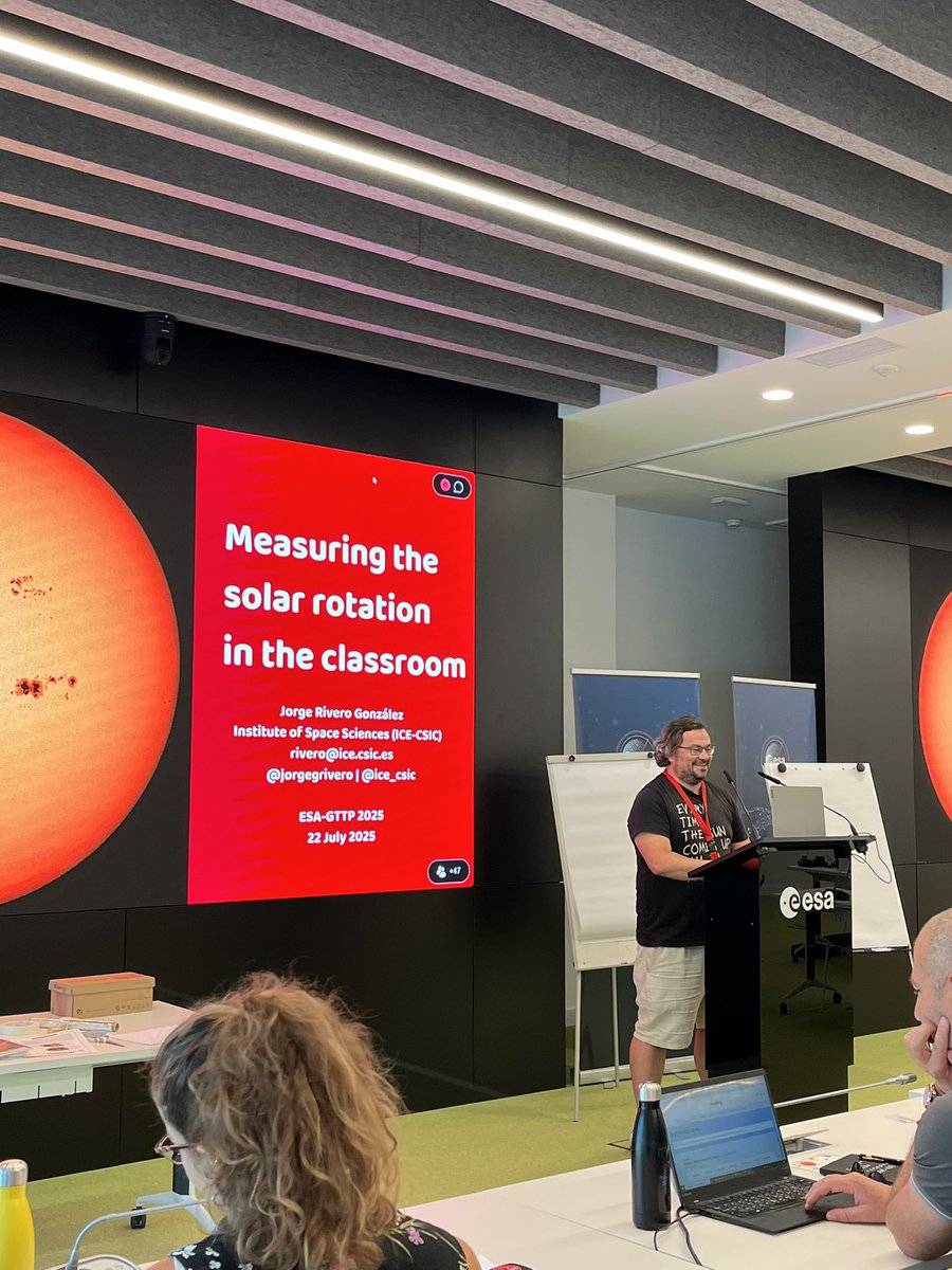 🔭 Día 2 del ESA GTTP 2025
¡Seguimos aprendiendo, compartiendo y mirando al Sol!
Gracias a todos los profesores que están haciendo de esta experiencia algo increíble. ☀️🌍

#ESA #ESA_GTTP2025 #Educación #CESAR #astronomy