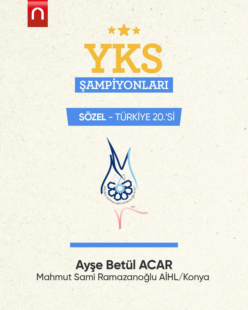 onderihl's tweet image. 🌟 Sözel Türkiye 20’ncisi Ayşe Betül Acar kardeşimizi en içten dileklerimizle kutluyoruz.
#yks2025