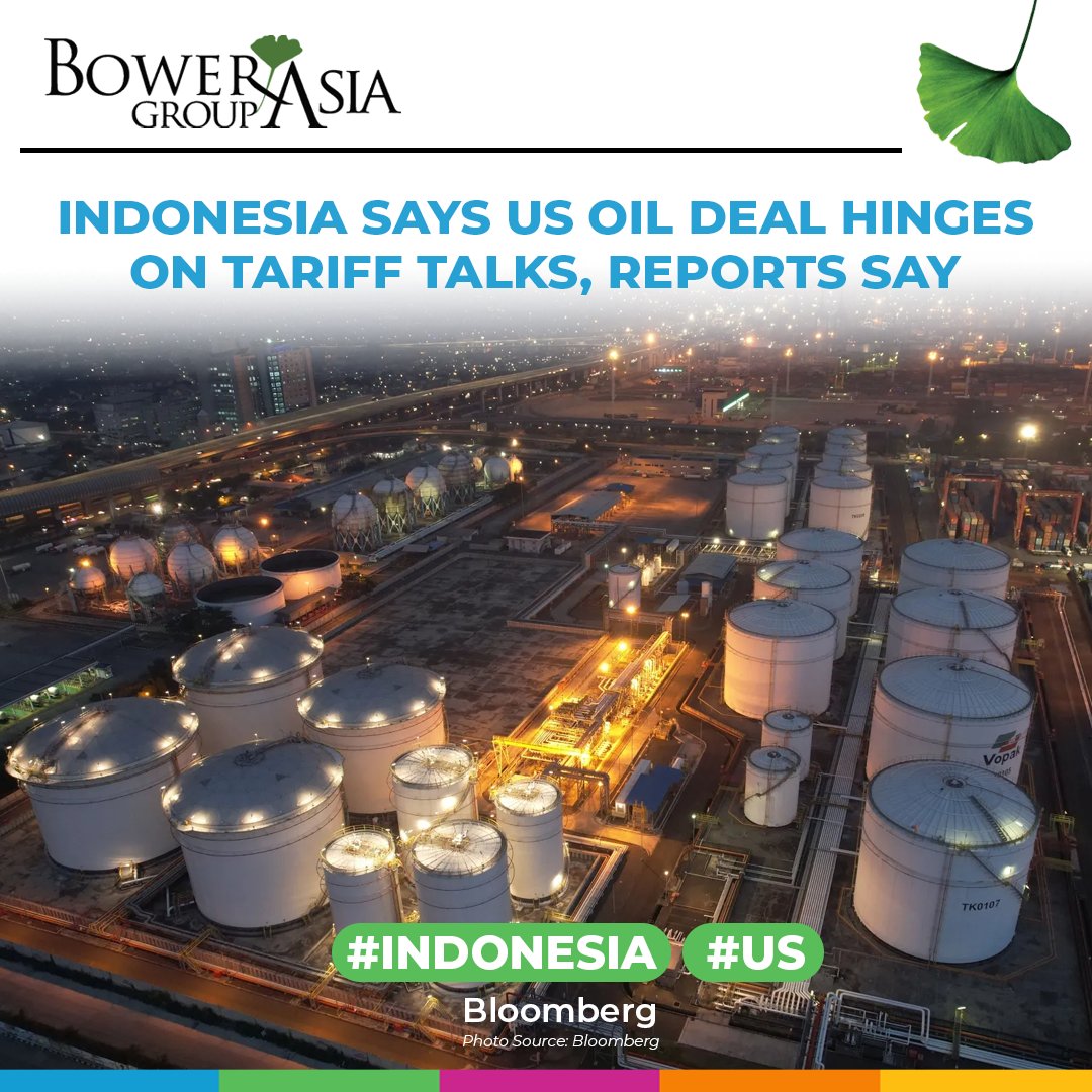 BowerGroupAsia's tweet image. Indonesia’s $15.5 billion energy deal with the United States is in jeopardy as tariff negotiations stall. Energy Minister Bahlil Lahadalia says the purchase hinges on lower duties, highlighting Jakarta’s strategy to leverage trade for economic diplomacy.
bloomberg.com/news/articles/…