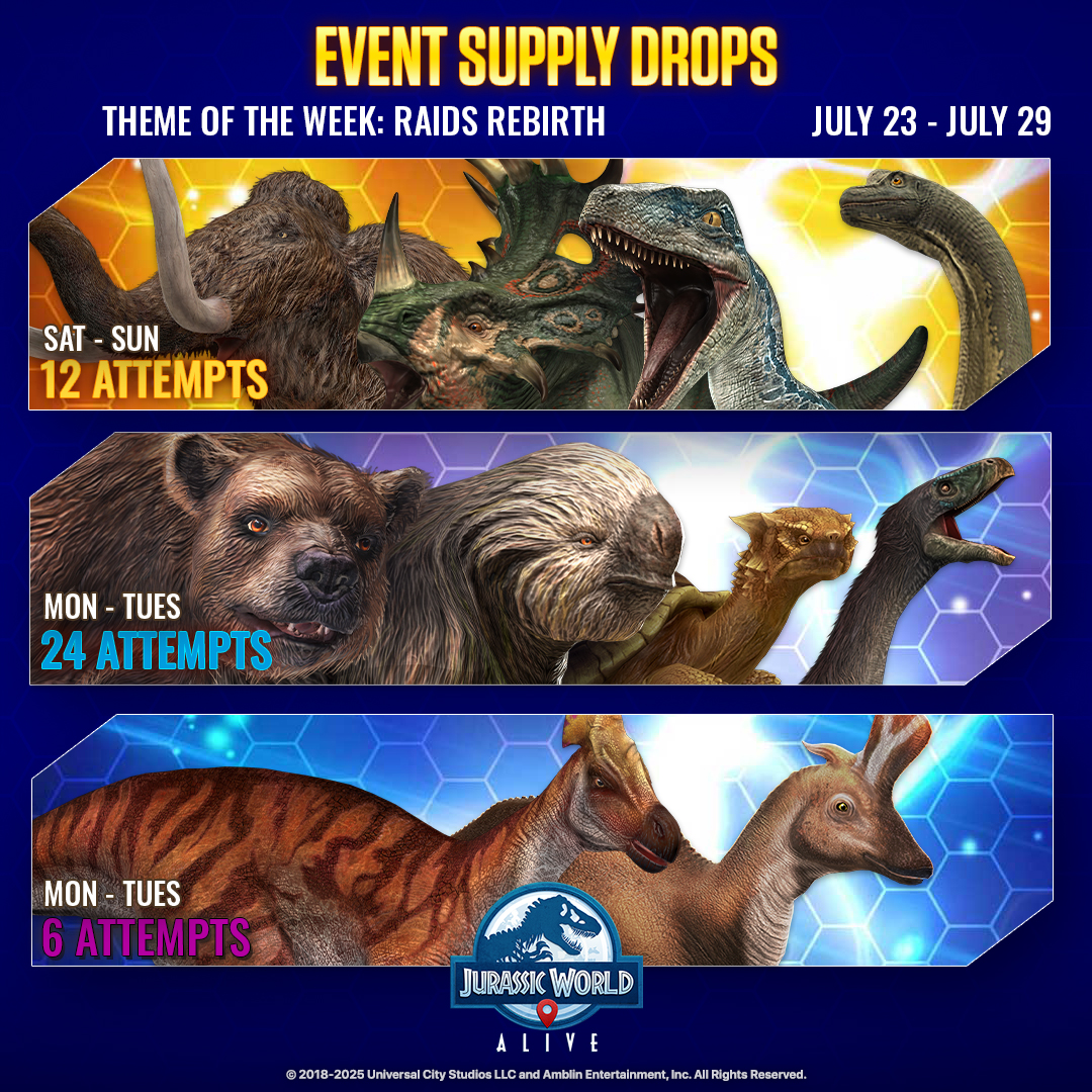 JWorldAlive's tweet image. Get ready for a new week! Follow us &amp;amp; stay up-to-date with the weekly Events. Who will you be darting this week? 

Note: If changes occur, we’ll make sure to mention them here
Play today and Claim your FREE in-game gift: ludia.gg/JWA25_722