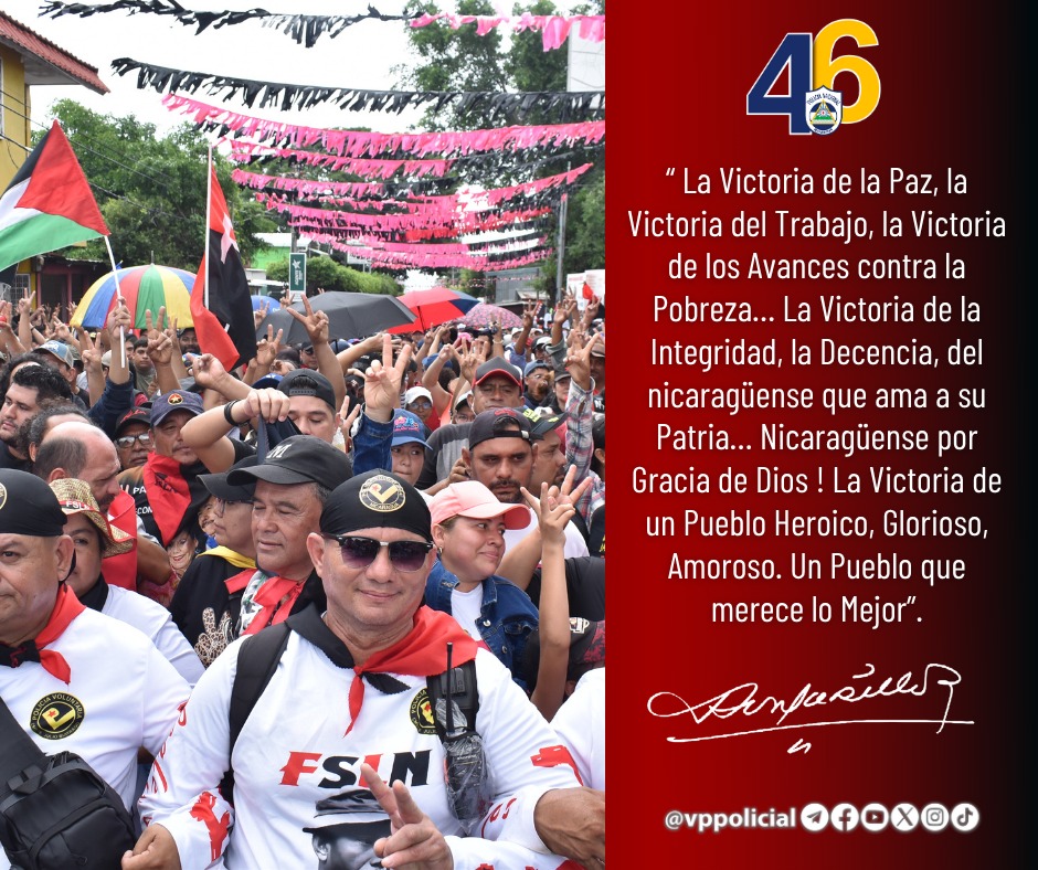 #Nicaragua 

Gloria a nuestros Héroes y Mártires que nos legaron una Patria Bendita y Siempre Libre, con esperanzas victoriosas, donde deslumbra la Paz y Prosperidad. 

#JuntoALaComunidad