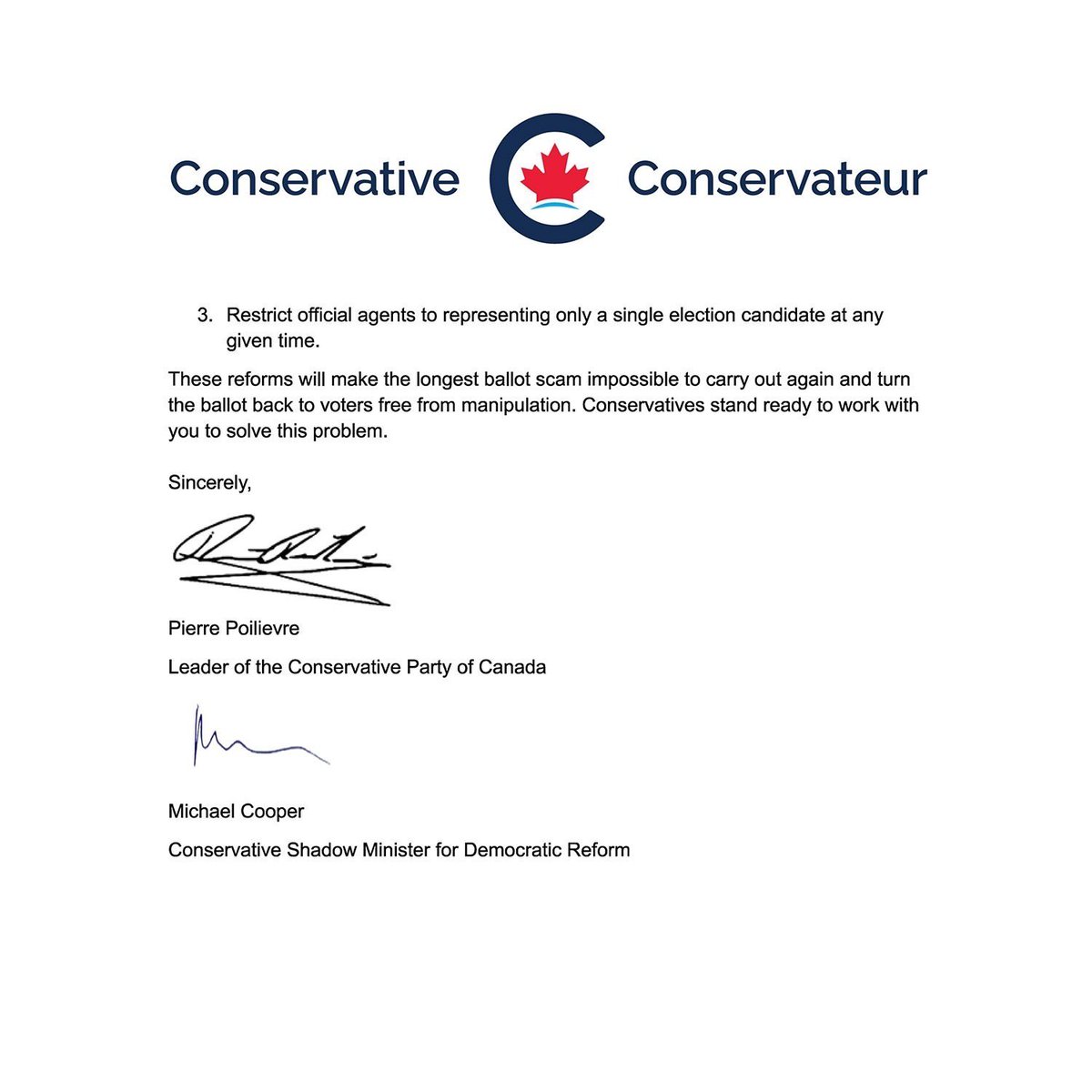 CAmirHart's tweet image. Pierre Poilievre, who is not a native of Battle River-Crowfoot, is now trying to have over 150 local candidates banned from participating in an election for their riding.
This is to further the myth that, somehow, more candidates is worse for democracy and why he lost Carleton.