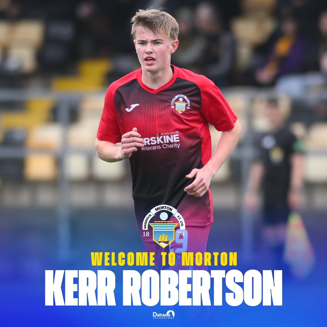 📝 Welcome to Morton, Kerr Robertson
 
Greenock Morton are delighted to announce the signing of Kerr Robertson on an initial one-year deal.
 
➡️ bit.ly/4lJNIcT