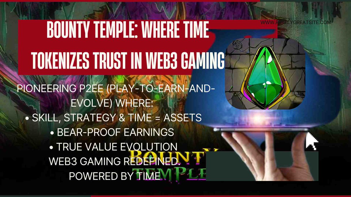 CryptoFi090's tweet image. ๐ฅ Web3's Trust Renaissance is LIVE! ๐ Join @Bounty_Temple in reimagining decentralized ecosystems with GameFi redefined! ๐ฎ
๐ก Evolve Beyond P2E: Where skill, strategy, and dedication are your true assets! ๐ช
๐ Check it out at @Bounty_Temple and experience the future ofโฆ
