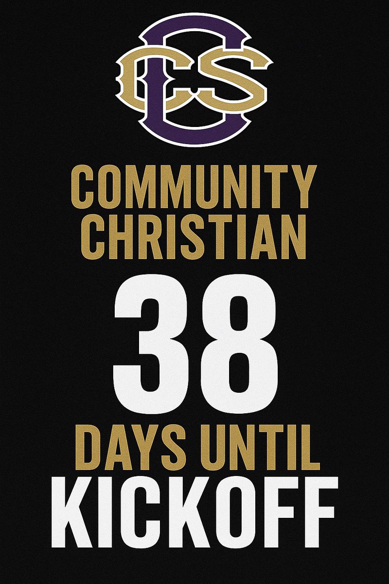 🏈 Community Christian School 🆚 Washington Warriors
📅 Game Date: August 29, 2025
⏳ Countdown: 38 Days Until Kickoff!
#CCSFootball #FridayNightLights