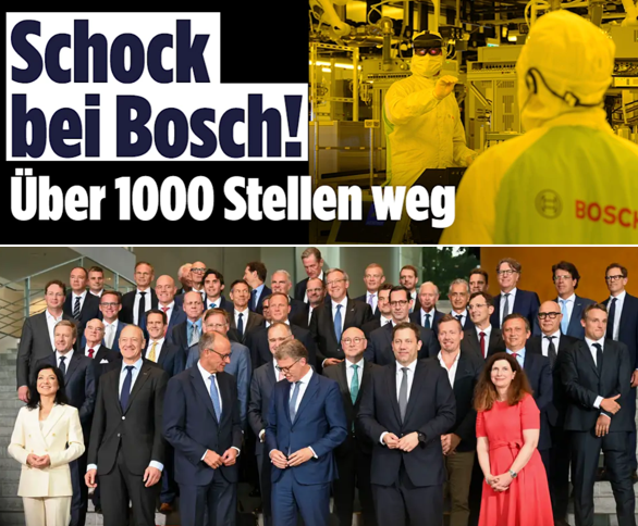 #MadeForGermany greift. War #Bosch nicht eingeladen und kriegt nichts ab von den 630 Mrd. mit Steuergeld hinterlegten Wirtschafts-Booster? Ohne Subventionen läuft halt Wirtschaft in Deutschland nicht mehr. Pech übrigens auch für den Mittelstand, der stirbt einen leisen Tod