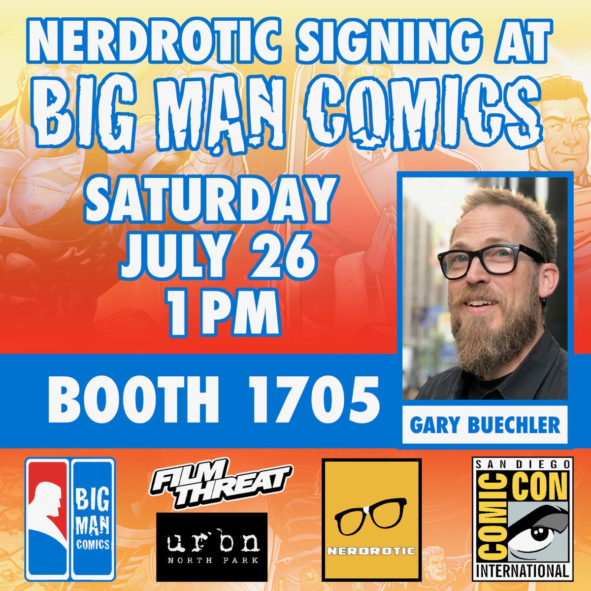 Bigmancomics's tweet image. Come and meet Nerdrotic and Film Threat's Chris Gore and Alan NG, they will be signing at booth 1705.
@Nerdrotics @ThatChrisGore @mypalal