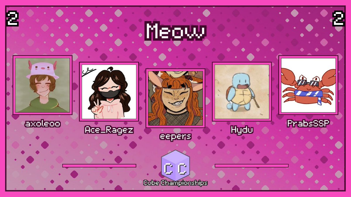 CubeChamps's tweet image. 馃摙 Substitute Announcement! 馃摙
@Ace_Is_Missing_ is subbing in for CapatinDanboo on "Meow"!
Watch them in Cube Championships 2 on July 27th at 6pm BST!