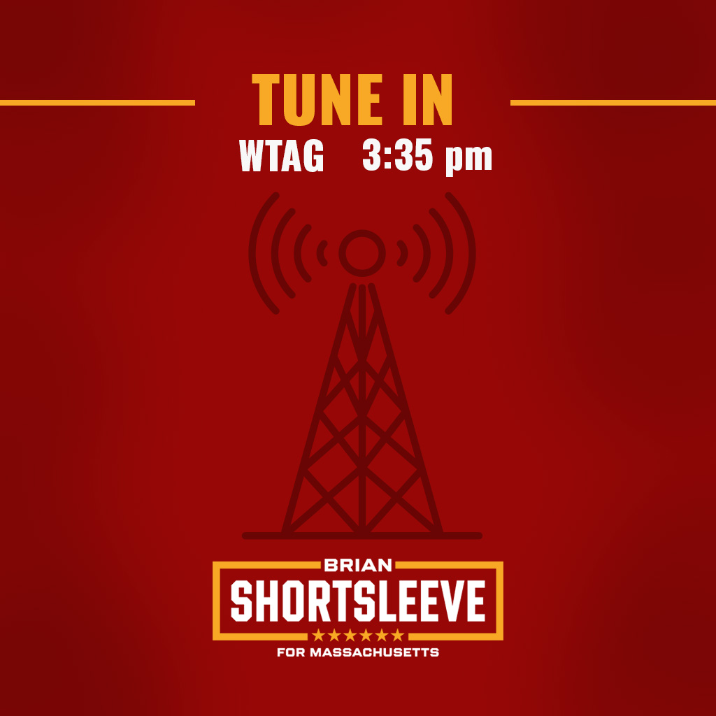 ShortsleeveMA's tweet image. Today, I'll be on WTAG discussing my Mission for Massachusetts, hope you can tune in 580/94.9! #magov #mapoli