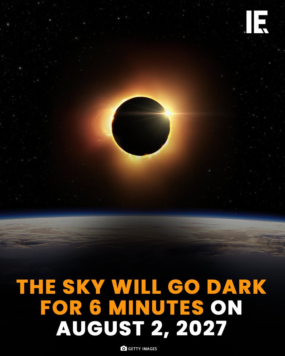 IntEngineering's tweet image. Mark your calendars: On August 2, 2027, parts of the world will experience one of the longest total solar eclipses of the 21st century. The Moon will fully block the Sun for over six minutes, revealing its glowing corona and plunging regions in North Africa, the Middle East, and…