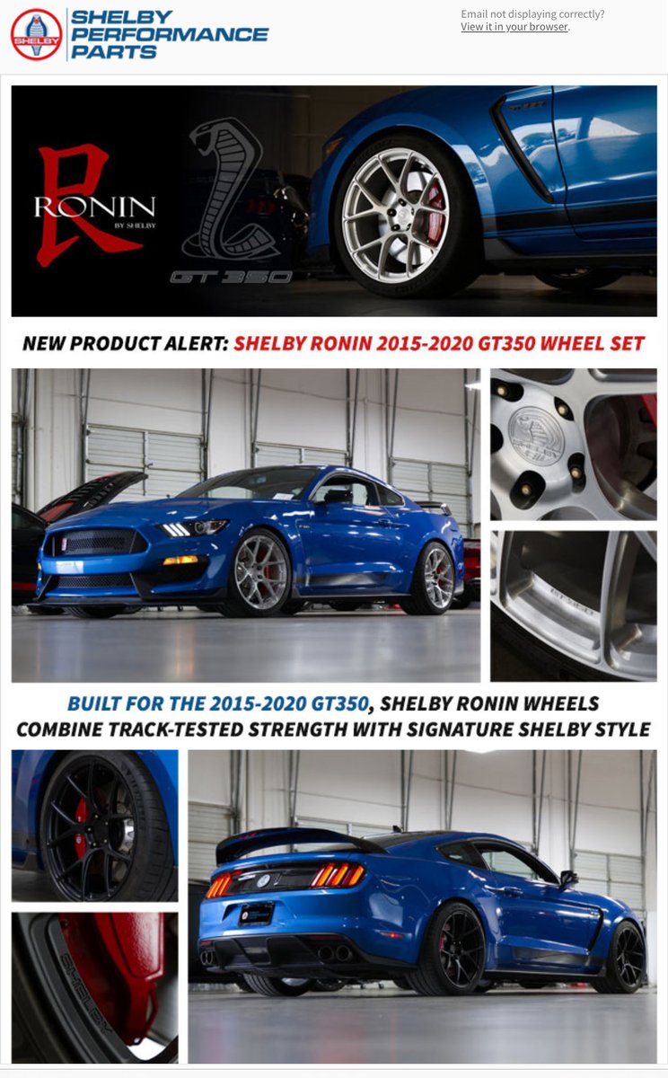 New Product ALERT! SHELBY RONIN 2015-20 GT350 Wheel shelbystore.com/Carroll-Shelby…