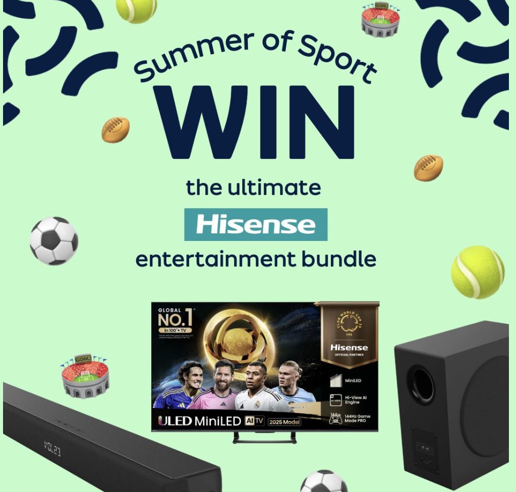 Don't miss out on the chance to win this entertainment bundle worth over £1800. While you enjoy your favourite programme that robot lawn mower can do the hard work in the garden. Perfect duo of prizes!! Good luck with today's Facebook and X comps #winit
simplyprizes.com/social-media-c…