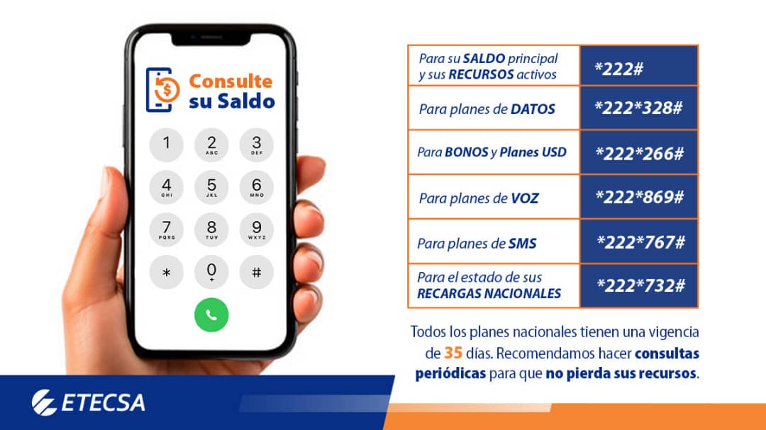 🔍 Te mostramos cómo hacer consultas de manera rápida y sencilla, accediendo a través de los códigos USSD en tu teléfono.
#EtecsaConCuba