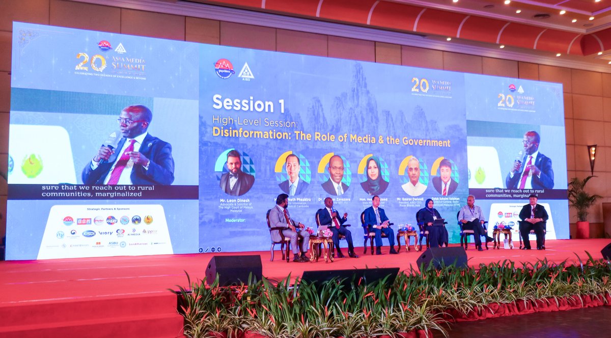 ITUBDTDirector's tweet image. Delighted to speak at the timely session on tackling disinformation at the Asia Media Summit in Siem Reap. To succeed, we must invest in digital literacy & skills for youth, modernize digital regulation & strengthen cooperation - exactly what we will work towards at #ITUGSR-25.