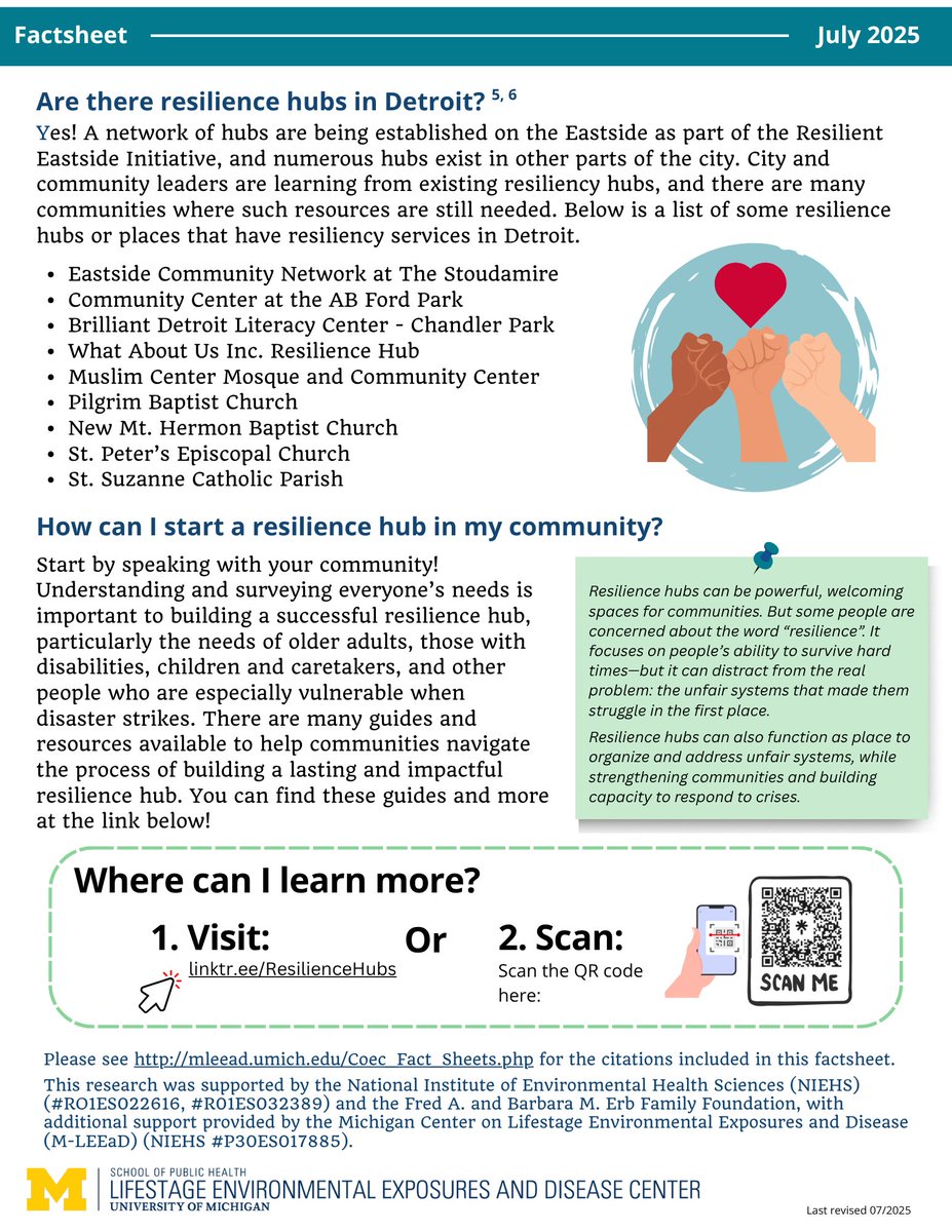 What are resilience hubs and how can they fit into your community? Learn about the benefits of resilience hubs in our fact sheet. Download here: bit.ly/46Xu0Wn