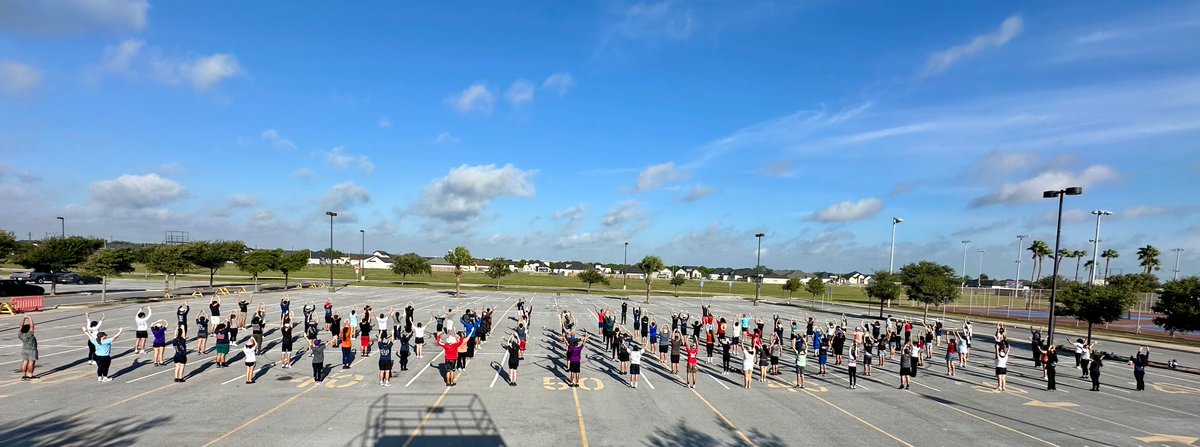 Veterans Band members in morning stretch getting ready for a new Journey! 😊