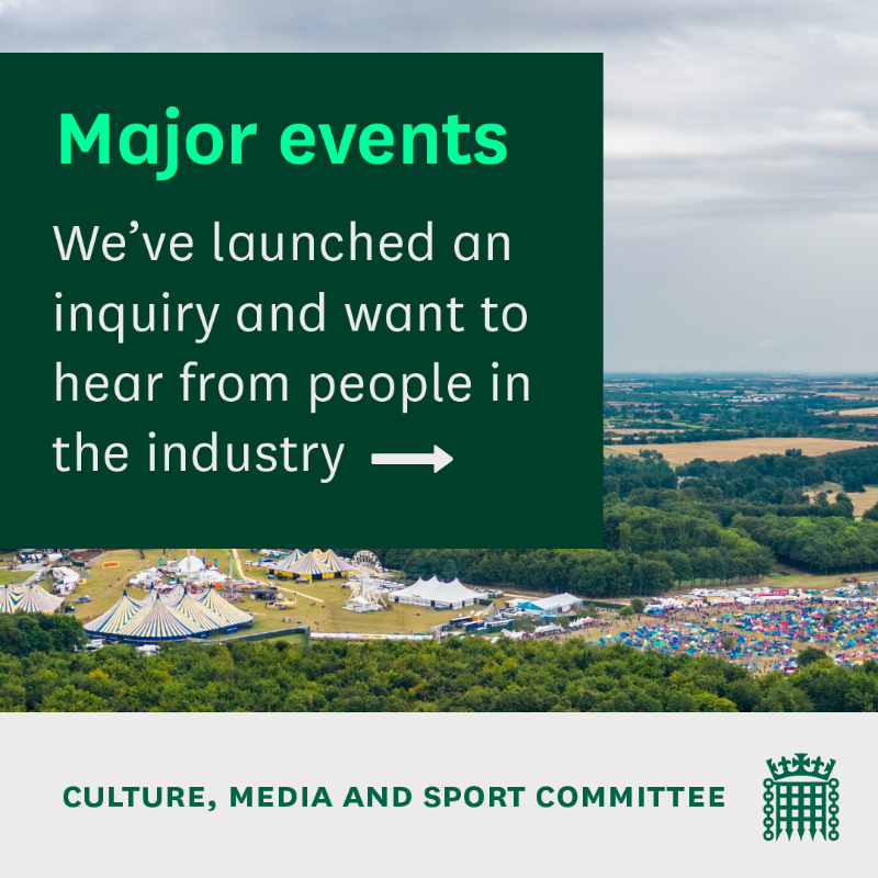 CommonsCMS's tweet photo. We’ve launched a new inquiry into major sporting and cultural events in the UK 🚨

We want to hear from organisers and facilitators about the challenges you face, opportunities for growth, and how Government can better support you.

Find out more ⬇️