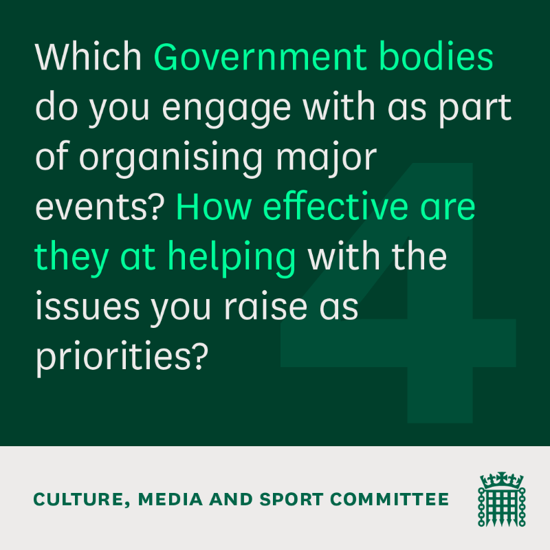 CommonsCMS's tweet photo. We’ve launched a new inquiry into major sporting and cultural events in the UK 🚨

We want to hear from organisers and facilitators about the challenges you face, opportunities for growth, and how Government can better support you.

Find out more ⬇️