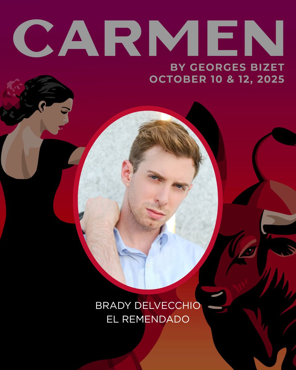 Tenor Brady DelVecchio is back as a Resident Artist for the 2025-2026 season- and this time, he's bringing his charisma and vocal agility to the role of El Remendado in Carmen!
Tickets available by calling 419-255-SING or by visiting toledoopera.org.