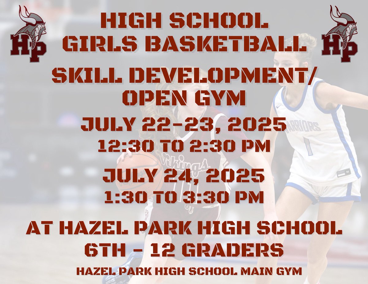 HPS_Athletics (@hps_athletics) on Twitter photo New Hazel Park High School Girls Varsity Basketball Devon Pettway will host a skills development and open gym today through Thursday for grades 6-12. #hazelparkschools #GoVikings <a href="/MIPrepZone/">MIPrepZone</a> New Hazel Park High School Girls Varsity Basketball Devon Pettway will host a skills development and open gym today through Thursday for grades 6-12. #hazelparkschools #GoVikings <a href="/MIPrepZone/">MIPrepZone</a>