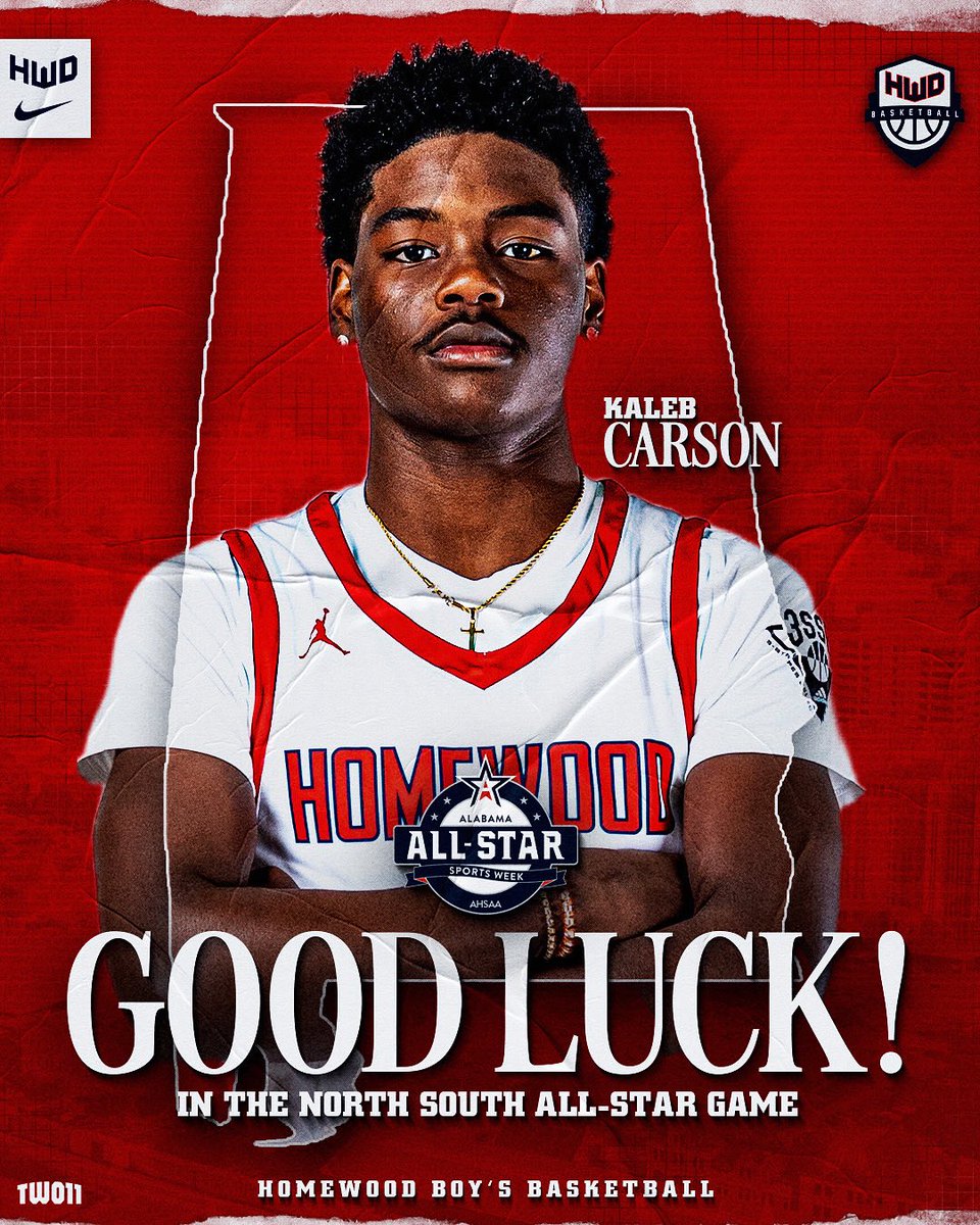 HWDboyshoops's tweet image. Tune into tonight on NFHS to watch @Kalebcarson_3 compete with the @AHSAAUpdates North All Star Team in the 29th annual AHSAA North-South All-Star Competition.