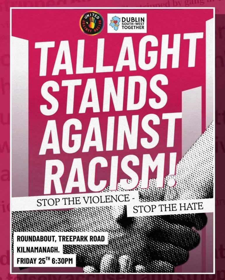 paulmurphy_TD's tweet image. Be there this Friday at 6.30pm.
We need to stand together against violence, hate and division.
We have to stop the increasing number of racist attacks being fueled by the hate and lies of the far right.