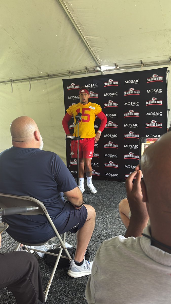 ByNateTaylor's tweet image. Patrick Mahomes on Josh Simmons: “I’m excited for the future that he has.”