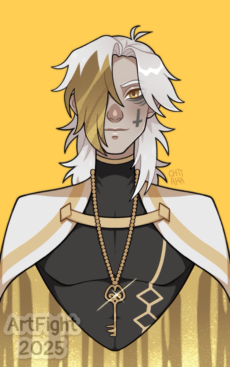 chiiakaart's tweet image. Cecil for @/RenjoyArt 💛🗝️

#artfight #artfight2025