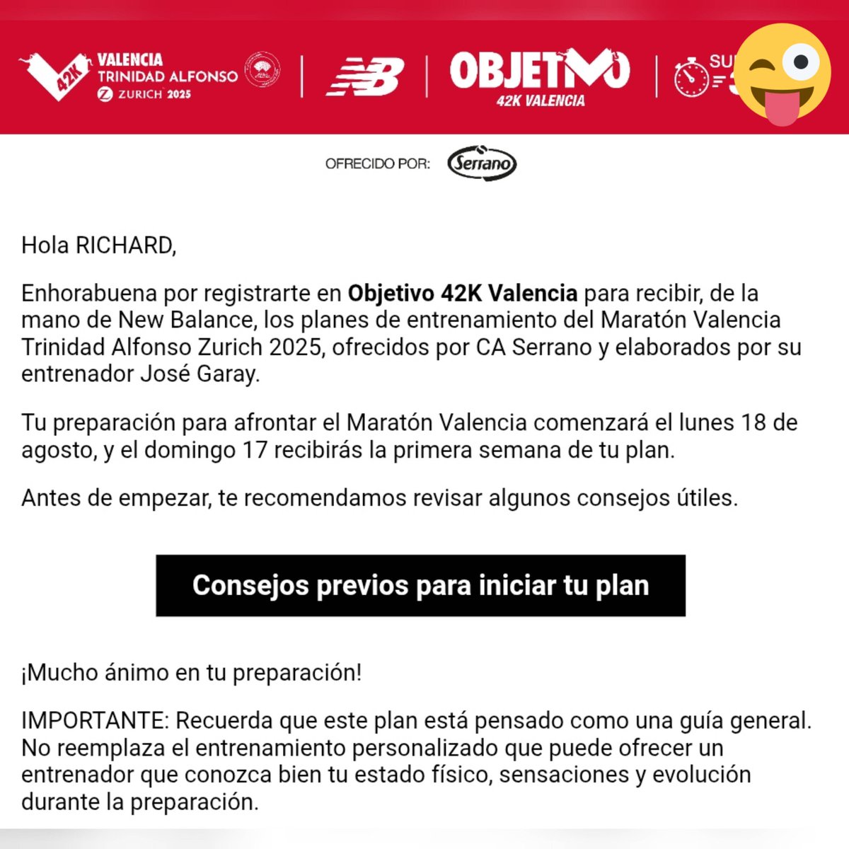 Listo otro año más,  a por el 6° <a href="/maratonvalencia/">Maratón Valencia</a> . #Seguimos