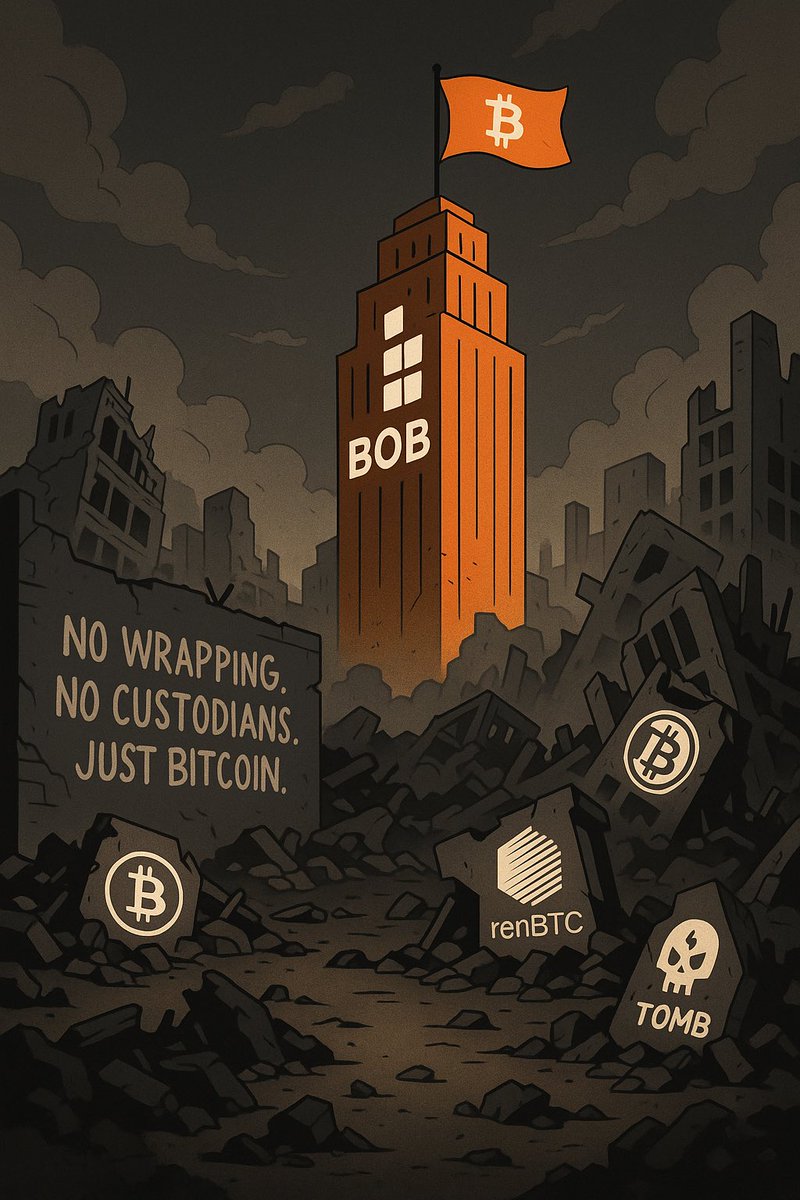 Erfabd's tweet image. When the crypto chaos left protocols in ruins, only one emerged unscathed $BOB
@build_on_bob is not just surviving the storm, it's redefining resilience through Bitcoin backed DeFi, zk rollup architecture, and uncompromising trustlessness
This isn't a narrative✅
This is…